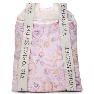 NEW Victoria’ Secret Convertible Beach Towel Backpack, Purple Flowers